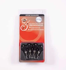 Genuine Grover Champion Ukulele Pegs Nickel Black Buttons Set of 4