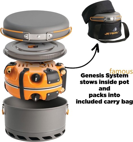Jetboil Genesis Basecamp Backpacking and Camping Stove Cooking System,New entry