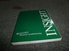 2012-2013 Honda Insight Troubleshoot Electrical Wiring Diagram Manual  LX EX xz