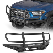 Offroad Front Bumper W Grille Guard Winch Plate Fit 2016-2023 Toyota Tacoma