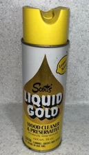 Vintage SCOTT’S LIQUID GOLD Wood Cleaner Metal Spray Can~Movie Prop/Display