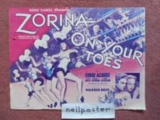 ON YOUR TOES (1939) vintage herald ZORINA, EDDIE ALBERT