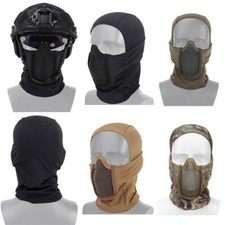 Tactical Balaclava Airsoft Paintball Cap Hunting Metal Mesh Protective Face Mask