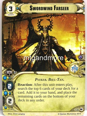 Warhammer 40000 Conquest LCG - Swordwind Farseer  #135 - Base Set