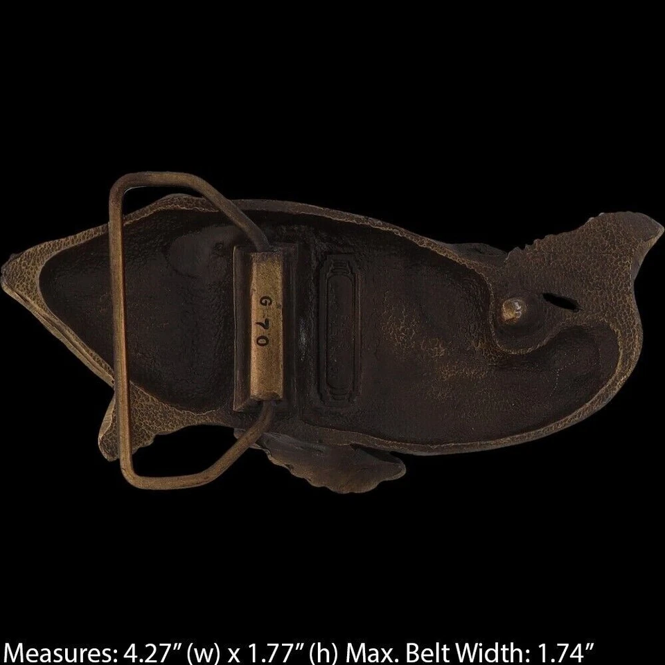 Horobada Ballena Océano Mar Verano Genial Hippie Surf Años 70 Nuevo de Lote Antiguo Hebilla de Cinturón Foto 4 de 4