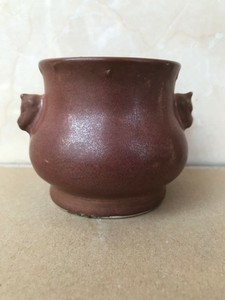 From real estate red bowl 18th century Chinese antique good condition