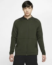 Men Nike Pro Tech Training Jacket BV5568 355 SIZE S T Tall Sequoia Green Black