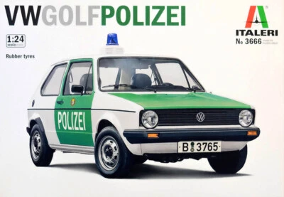VW Golf Polizei Volkswagen 1:24 Model Kit Bausatz Italeri 3666