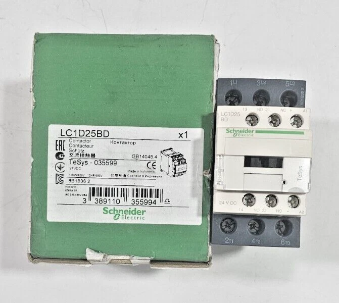 SCHNEIDER ELECTRIC LC1D25 New - Surplus Motor Control Contactor