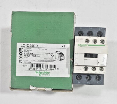 Schneider Electric LC1D25 BD Kontaktor 40AMP 15HP 3 P Spule 24VDC