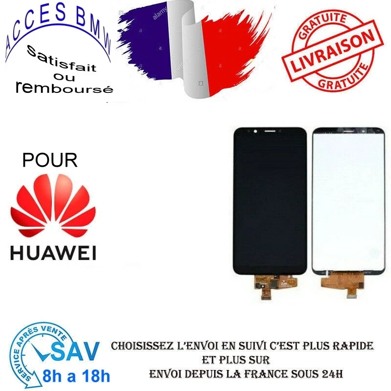 Ecran LCD + Vitre Tactile Noir Pour Huawei Nova 2 Lite - Photo 1/1