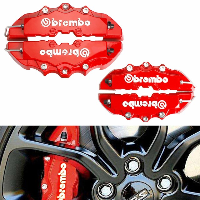 4pcs Red 3d BREMBO Style Disc Brake 