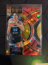 Isabelle Harrison 2024 Panini Select WNBA Premier Red Ice Prizm-#182 Sky