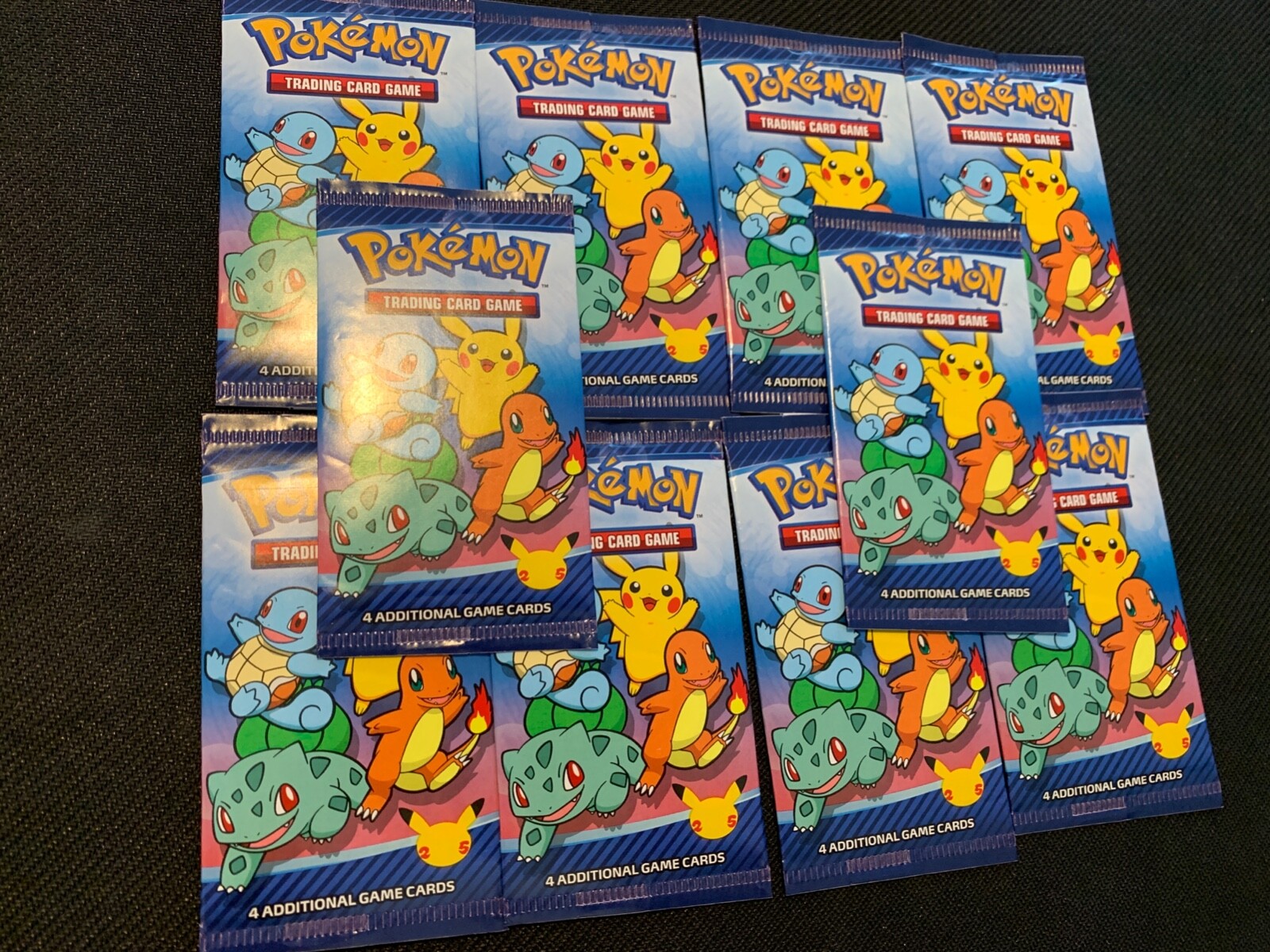 10x McDonalds ENGLISH Happy Meal Pokemon 25th Anniversary Pack Promo Booster New