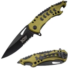 8" DARK FANTASY BLADES EDC FOLDING POCKET KNIFE w/ POCKET CLIP & BOTTLE OPENER