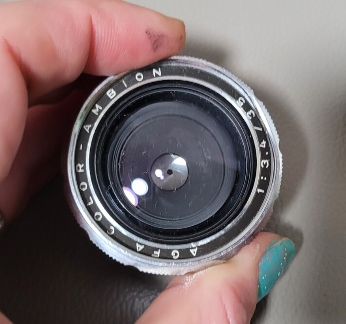 レンズ(単焦点) AGFA COLOR-AMBION 1:4/35 L39 Agfa Color-Ambion 35MM F/3.4 Wide Angle Lens W/ Case | eBay