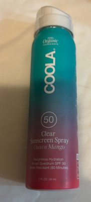 COOLA Organic Sunscreen Spray Broad Spectrum, Reef-Safe, Guava Mango 2 Fl Oz***