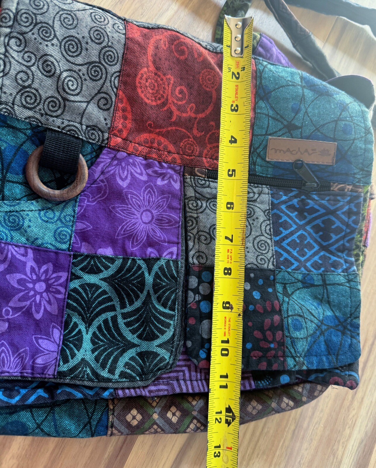 Macha Cotton Patchwork Shoulder Messenger Bag Eth… - image 3