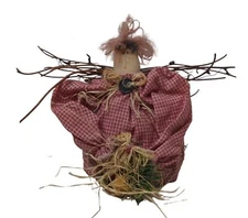 Primitive Christmas Angel 6 Inch Decorative Country Cottage