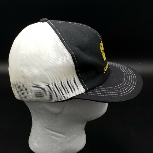 Vintage John Deere Black and White Snapback Baseball Trucker Hat Cap Deer Patch - Picture 4 of 9