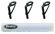 Fishing Rod Tip / Ring Repair Kit  - 3 Tips + Glue / Cement - BERKLEY - 1318318