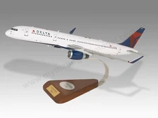 Boeing 757-200 Delta Airlines Desk Wood Airplane New Model Large Scale 1/100