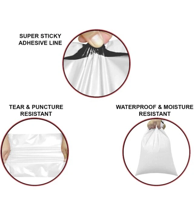 Bolsa de envío de correo de polietileno 5x7 6x9 9x12 10x13 7,5x10,5 12x15,5 14,5x19 19x24 Foto 3 de 3