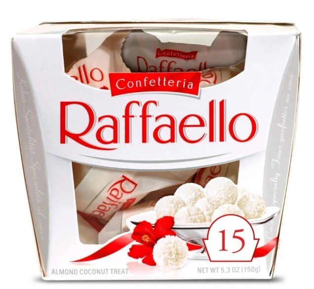 1 paquete - Ferrero Raffaello Premium Crema y Coco, 15 Piezas, 150 gr - 5.3 oz Foto 4 de 4