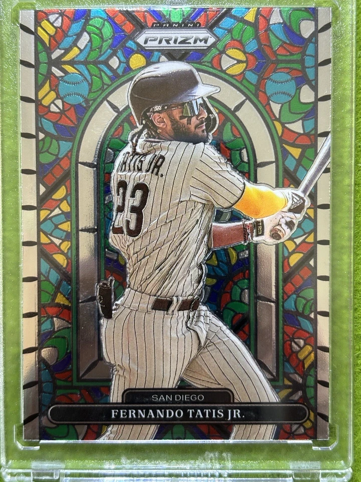 Fernando Tatis Jr STAINED GLASS PRIZM CARD JERSEY #23 Padres 2022 Panini Prizm - Image 3 of 4