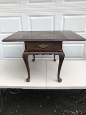 Ethan Allen Georgian Court Cherry Wood Drop Leaf End Side Table 11-8164 225