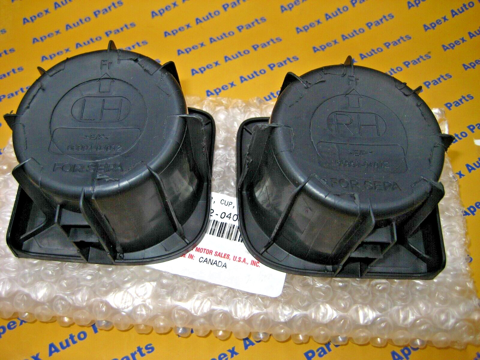 Toyota Tacoma Center Console Right and Left Cup Holder Rubber Inserts OEM Set 2