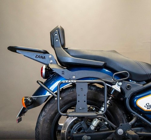 TOP RACK WITH BACKREST MS FIT FOR ROYAL ENFIELD SUPER METEOR 650 - Picture 5 of 6