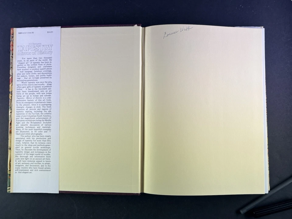 "F.P. Thomson Tapestry: Mirror of History HCDJ Illustrated Art Book 1980 Foto 4 de 4