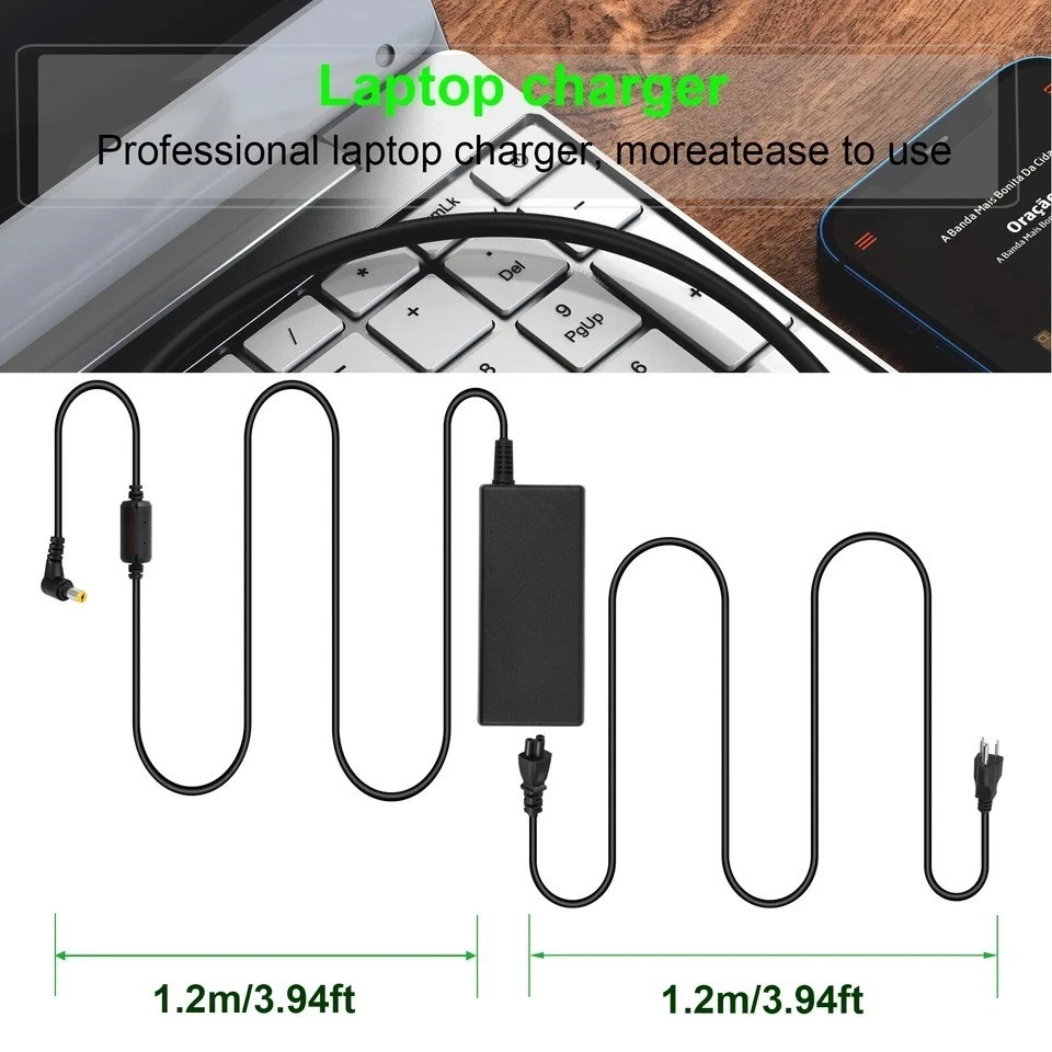 Cargador adaptador de CA de 19V 1,58A para portátil Acer Aspire One 10,1" 1322A 1860A 1462A Foto 3 de 4