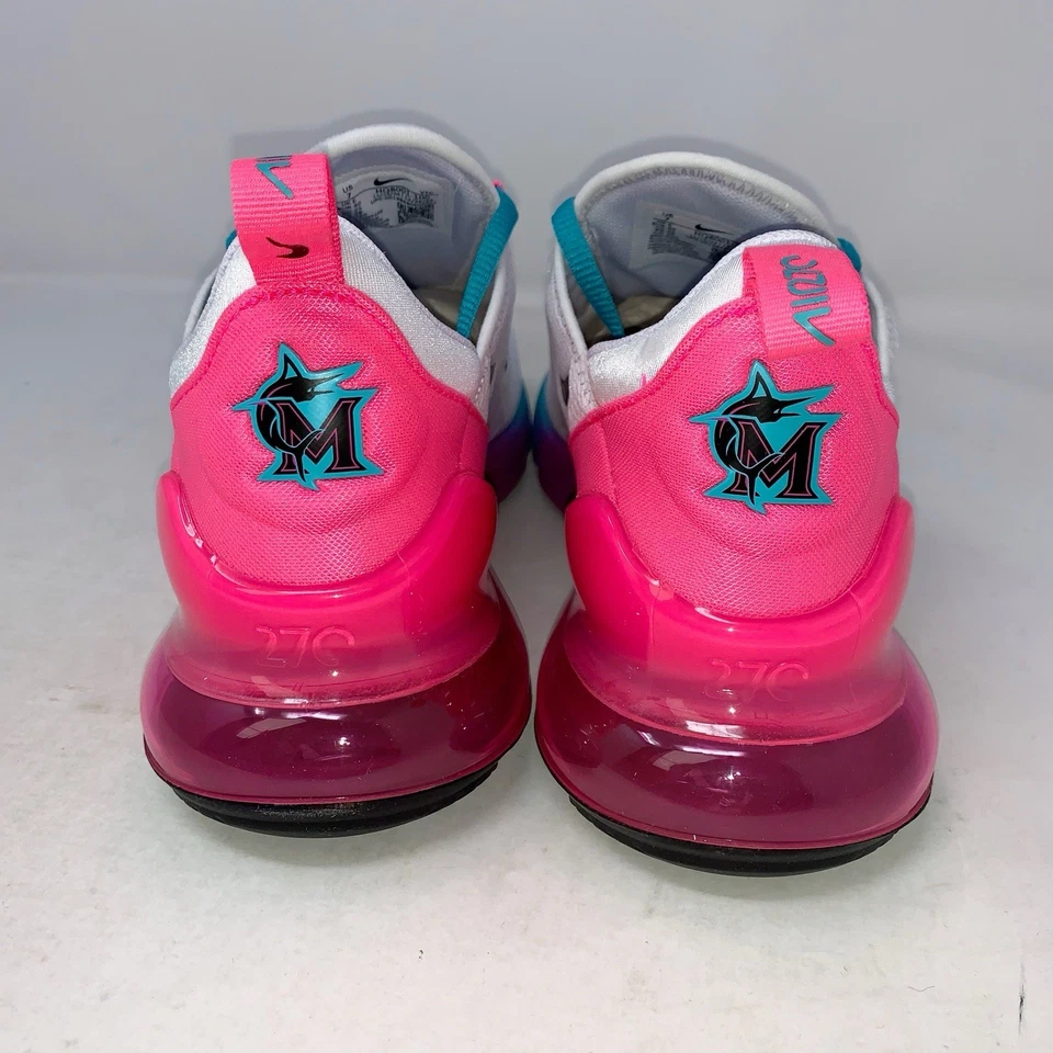 Nike Air Max 270 Miami Marlins South Beach Sneakers, Size 11 BNIB HQ8001-100 - Image 3 of 4