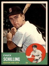 1963 Topps #52 CHUCK SCHILLING  Boston Red Sox  EX
