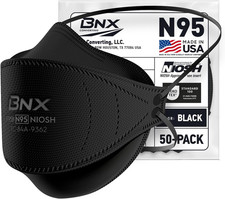 BNX N95 Mask NIOSH Certified MADE IN USA Particulate Respirator Protective Face