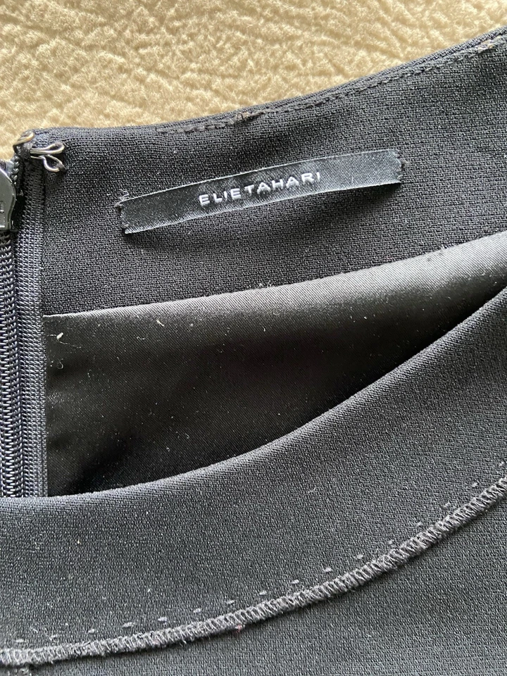 Ellie Tahari Black Career Stretch Sheath Dress SZ 14 LBD - Image 4 of 4