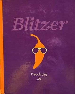 Pearson Precalculus Textbook 5th Edition 2014 By Blitzer (Good Condition)