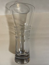 M&S Tall Glass Vase Swirl Design Chunky 27cm Tall Flowers