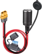 12AWG XT60 to Motorcycle Female Cigarette Lighter Socket 12V-24V Plug-XT60 