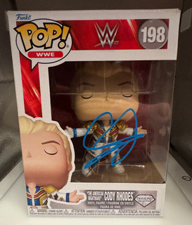 Cody Rhodes Signed Autograph WWE Funko Pop 198 Beckett The American Nightmare