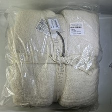 BAREFOOT DREAMS Knit Blanket COZY CHIC 54" x 72" Cream Ivory Retail 158