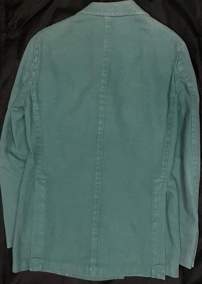 Chaqueta Eidos x Brilla Doble Pecho 42 IT S Verde Menta Lino Algodón Italia Foto 3 de 4
