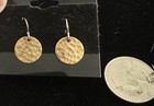 Artisan Sterling Silver Hooks Hammered Brass  Circle Drops Hook Southwestern — photo 2