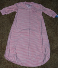 Girls Carter's NWT pink striped bunny long sleeve sleep sack size 6-9 Months