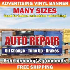 AUTO REPAIR Advertising Banner Vinyl Mesh Sign Oil Change Tune Up Brakes Service