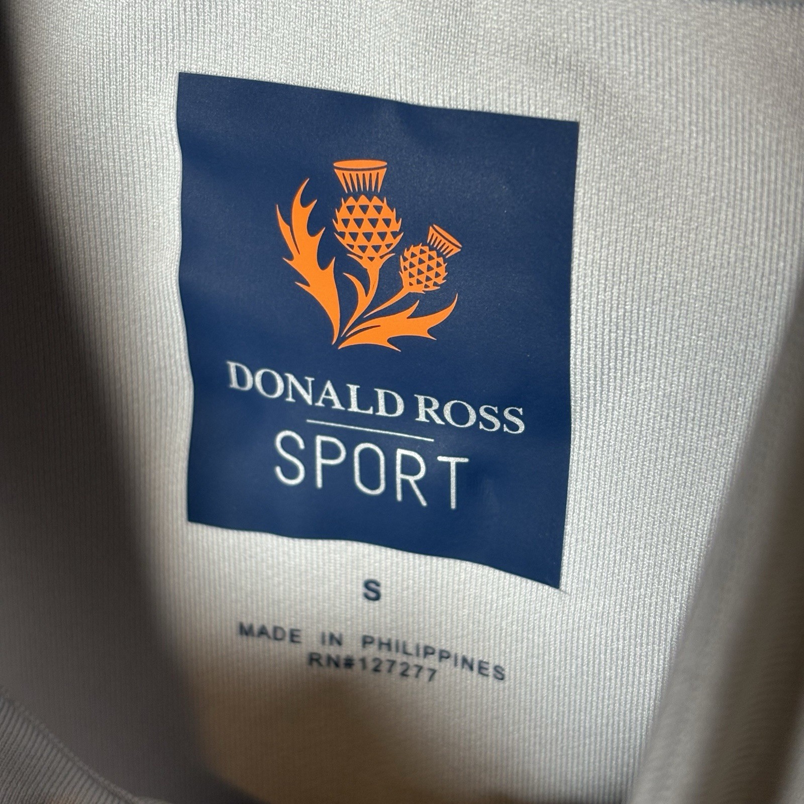 Donald Ross Sport “Alex” 1/4 Zip Pullover Mens S Gray Golf Performance $175 NEW