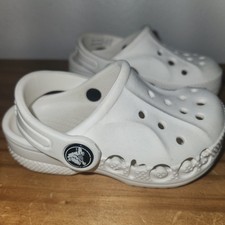 Crocs Toddler Unisex Girls/Boys White Baya Clogs US c6 Water Beach Boat Play