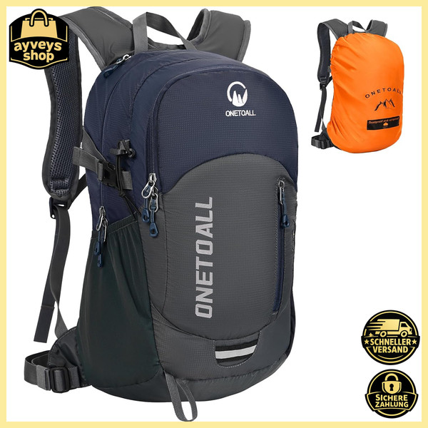Wanderrucksack Damen Diebstahlsicher Wasserdicht RüCkenbelüFtung 20-30L-image